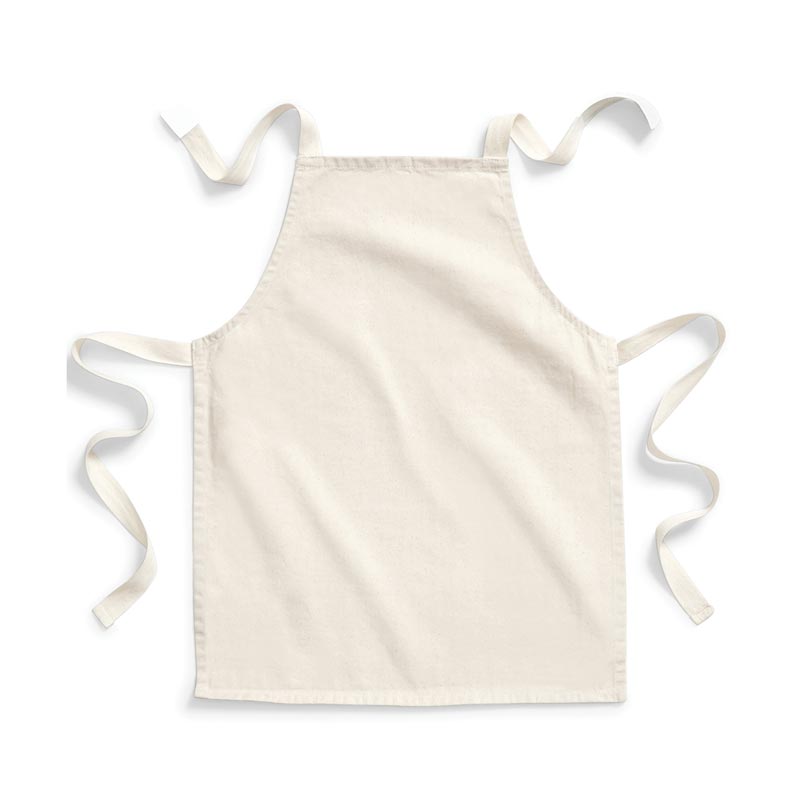 Fairtrade cotton junior craft apron - Natural One Size